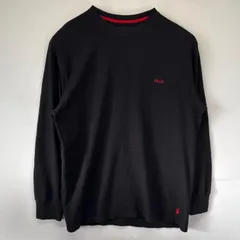 古着 ポロ・ラルフローレン POLO RALPH LAUREN 長袖Tシャツ 大きいサイズ ワンポイントロゴ サーマル ワッフル 2XL  ブラック メンズ