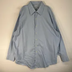 古着 ブルックスブラザーズ Brooks Brothers 長袖シャツ カラーステイ NON-IRON L  ブルー系 無地 メンズ