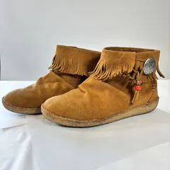 Columbia ブラウン フリンジ付きショートブーツ 25cm