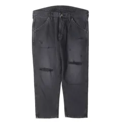 Ron Herman ロンハーマン パンツ サイズ:L / Wrangler ダメージ加工 アンクルカット フェード ブラック デニム パンツ (WS0019) / ジッパーフライ / MADE IN JAPAN / ブラック【メンズ】【中古】