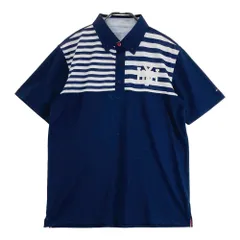 サイズ： TOMMY HILFIGER GOLF トミー ヒルフィガーゴルフ  ポロシャツ ボーダー柄 ネイビー系 [240101585086] ゴルフウェア メンズ ストスト