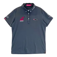 サイズ：M ROUGH&SWELL ラフアンドスウェル  ボタンダウン 半袖ポロシャツ  グレー系 [240101585378] ゴルフウェア レディース ストスト