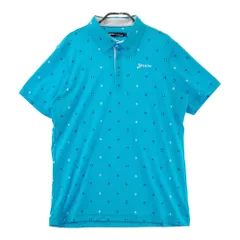 サイズ：L SRIXON スリクソン  半袖ポロシャツ 総柄 ブルー系 [240101586459] ゴルフウェア メンズ ストスト