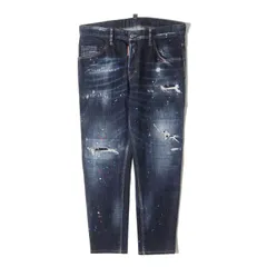 【美品】DSQUARED2 ディースクエアード パンツ インディゴ サイズ:48 | 22SS ダメージリペア加工 ストレッチ テーパード デニムパンツ (SKATER JEAN) | イタリア製 | ボトムス ジーンズ ジーパン【メンズ】【中古】