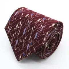 アイムプロダクト ブランド ネクタイ ストライプ柄 小紋柄 シルク PO メンズ ワインレッド im product 【中古】のサムネイル