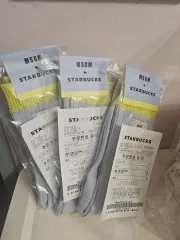 MSGM x スターバックス コラボ 靴下 スカイブルー 3個 まとめ出品^^