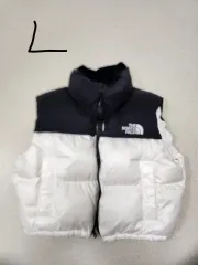 THE NORTH FACE ザノースフェイス ヌプシ白 ブラック ダウンベスト L
