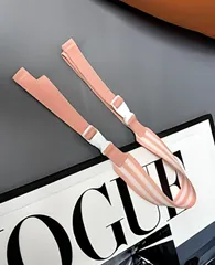 Liberte555 ボールアンドチェーン 紐 ショルダーストラップ バッグ用 バッグチェーン 紐のみ ショルダーベルト (ピンク,  中型 (Medium))