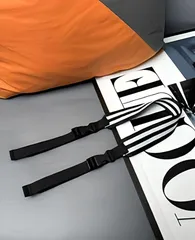 Liberte555 ボールアンドチェーン 紐 ショルダーストラップ バッグ用 バッグチェーン 紐のみ ショルダーベルト (ブラック,  大)