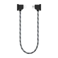 【特価商品】YAAAM RC-Nシリーズ（RC-N3／N2／N1）送信機用 30cm USBケーブル Lightning for DJI Mavic3シリーズ／Air3/2シリーズ／Mini4/3/2シリーズ／Flip／Neo (USBケーブル単品 【グレー