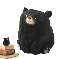 【人気商品】PAVIKE 木彫りの熊 ミニサイズ 木雕件 ウッドベア像 ミニ木製クマ 置物 熊の像 雑貨 小物 装飾品 ミニチュアクマ 手彫り 木製 クマ像 寝室 家 装飾品 本棚 寮用 寝室の装飾 家の装飾 手彫りクマの置物 デスクウッドベア 木彫りのミニ