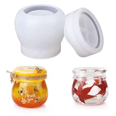 【新着商品】シリコンモールド 小物入れ 蓋付き ジャー 収納ケース ボトル レジン モールド uvレジン 型 抜き型 シリコン型 ハンドメイド 手作り