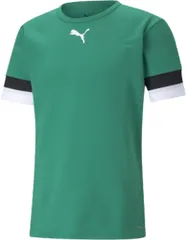 プーマ PUMA サッカー TEAMRISE ゲームシャツ メンズ 半袖 Tシャツ 吸水 速乾 快適 ハーフスリーブ トップス ウェア ロゴ トレーニング 練習 クラブ 部活動 クラブ  705141 05 PEPPERGREEN-PUMAB