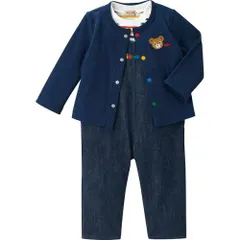 【新品・2営業日で発送】ミキハウス オーバーオールセット 0 0 14-3307-493