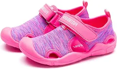 くもにせ(kumonice) キッズ ベビー マリンシューズ サンダル ビーチ ウォーター スポーツ 男の子 女の子 アウトドア 子供 靴 つま先保護 通気性 屈曲性 (ピンク,  14.0 cm 3E)