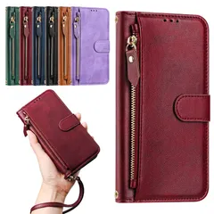 Galaxy S22 スマホケース 手帳型 6色 ストラップ付き ファスナーポケット スタンド機能 カードポケット マグネット 耐衝撃 日常 シンプル 高級感 ギャラクシー S22 携帯ケース SC-51C SCG13 保護カバー