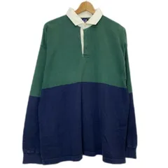 GAP　OLD GAP　ラガーシャツ　90s vintage　90年代　長袖　シャツ　トップス　ハーフボタン　無地　バイカラー　オーバーサイズ　古着