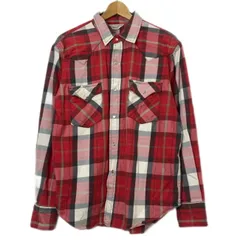 Levi's RED TAB　チェックシャツ　ウエスタンシャツ　長袖　シャツ　トップス　レギュラーカラー　胸ポケット　赤タブ　スモールe　スナップボタン　オーバーサイズ　アメカジ　古着