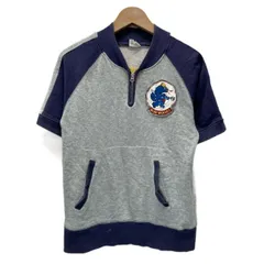 AVIREX　スウェット　半袖　トレーナー　トップス　裏毛　ハーフジップ　ラグラン　バイカラー　両面デザイン　ワッペン　ベトナム戦パッチ　アメカジ　古着