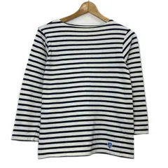 ORVIVAL　バスクシャツ　長袖　カットソー　トップス　ボートネック　ボーダー　ワンポイント　ブランドロゴ　ワッペン　フランス製　古着