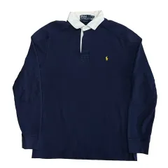 M ポロラルフローレン ネイビー ラグビー Tシャツ