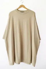 エフオージー エッセンシャルズ FOG ESSENTIALS ラバーロゴ オーバーサイズ 半袖Tシャツ XL ベージュ ブランド古着ベクトル 中古 ☆AA★ 250912