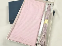 平和屋着物＊夏物　和装小物　帯締め・帯揚げセット　絽　桔梗地紋　組紐　逸品　未使用　DAAV8509zzz