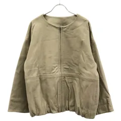 BEARDSLEY ビアズリー ノーカラーラムレザージャケット BEZ1011107A0004 ベージュ 1のサムネイル