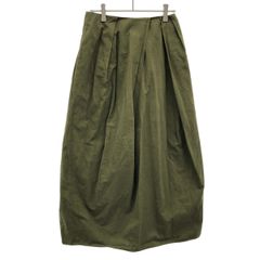美品 Curensology コットンヘンプタックスカート 36 白 ヘンプ混
