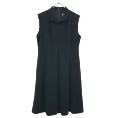 Rene basic ルネベーシック ウールノースリーブワンピース 5947060 ブラック 38のサムネイル