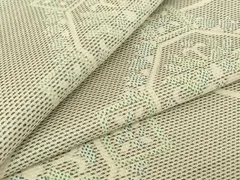 平和屋着物▽上質な紬　単衣　蜀江花文　正絹　逸品　AABE6881jh