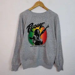 80s ULTRA SWEATS スウェット トレーナー Reggae ボブマーリー グラフィックプリント ラグラン グレー Mサイズ メンズ 古着 アメカジ ストリート