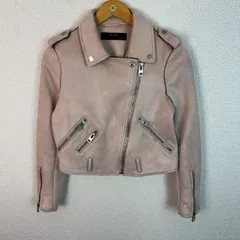 ZARA ザラ ライダースジャケット  フルジップ ピンク Sサイズ レディース 古着 Y2K ギャル