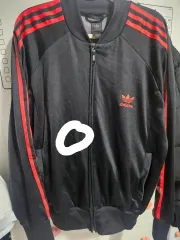 アディダス 黒赤 ジャージ トラックジャージ