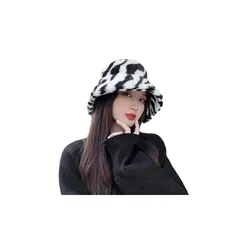 【新品】 レディース帽子 バケットハット 秋冬 ファー帽子 サファリハット 縞柄 かわいい 小顔効果 おしゃれ ファッション ハット ファー ふわふわ あったか 厚手 もこもこ 大きいサイズ 軽量 旅行用 通勤 通学 プレゼント 誕生日 クリスマス 女優帽 0