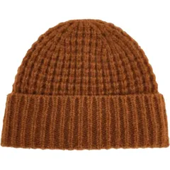 【新品】 [ホワイトファング] 帽子 ニット ワッフル おしゃれ 秋冬防寒 無地 シンプル かわいい レディース メンズ CZ560(キャメル) 0