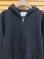 チャンピオン レディース ブラック コットンジップアップ アウター フードジップアップ アウター S