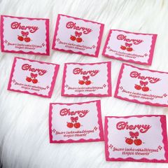 値下げ⭕️ 布タグ付き CottonJacquard Lily Print ピンクチェリーラベル】8枚 布タグ 刺繍タグ - メルカリ