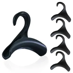 バッグフック バッグハンガー ハンドバッグフック タンス掛け 4個セット 収納 多機能 ハンガー ネクタイ ベルト 小物収納 PVC製 省スペース 安定性（黒） 