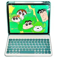【特価セール】キーボード付きケース 用の iPad Air 11インチ M3/M2/Air5/Air4縦置きカラー 丸いキー 入力しやすい Pencil 収納 分離式 マグネット 薄型 軽量 人気 お洒落 可愛い深緑