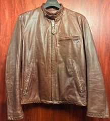 Lesco レスコ70sヴィンテージ レザーシングルライダースジャケット 44