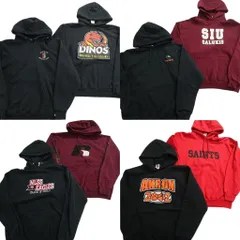 古着卸 まとめ売り カラー パーカー スウェット 8枚セット (メンズ L ) ワンポイント フルーツオブザルーム ブラック 中古 古着 ND1084