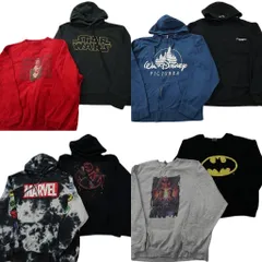 古着卸 まとめ売り 映画・ドラマ スウェット 8枚セット (メンズ XL /2XL /4XL ) スターウォーズ エルフ  マーベル 人物 中古 古着 ND1109
