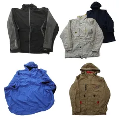 古着卸 まとめ売り ジャケット MIX 5枚セット (メンズ 2XL ) フーディー マルチポケット フルジップ ケープ 中古 古着 ND1158