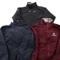 古着卸 まとめ売り 裏地フリース ウォームアップ ジャケット 3枚セット (メンズ XS /S ) スタンドカラー フルジップ 中古 古着 ND1184