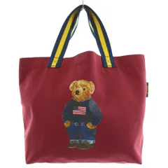 ポロ ラルフローレン POLO RALPH LAUREN トートバッグ ハンドバッグ ベア ナイロン 赤 レッド /AN20