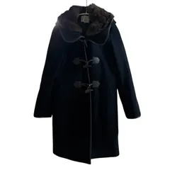 ZM1695 BEAUTY&YOUTH UNITED ARROWS ユナイテッドアローズ ダッフルコート フォックスファー  ブラック レディース Sサイズ