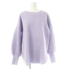 ダイアグラム グレースコンチネンタル Diagram GRACE CONTINENTAL プレーティングニットトップ ニット セーター 長袖 ラウンドヘム 36 薄紫 ラベンダー /ES ■OS