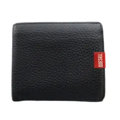 ディーゼル DIESEL 二つ折り財布 レザー 黒 ブラック /SS ■OS
