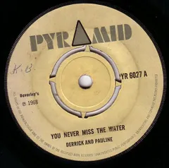英7” Derrick & Pauline / Derrick Mo You Never Miss The Water / Got You On My Mind PYR6027 Pyramid /00080